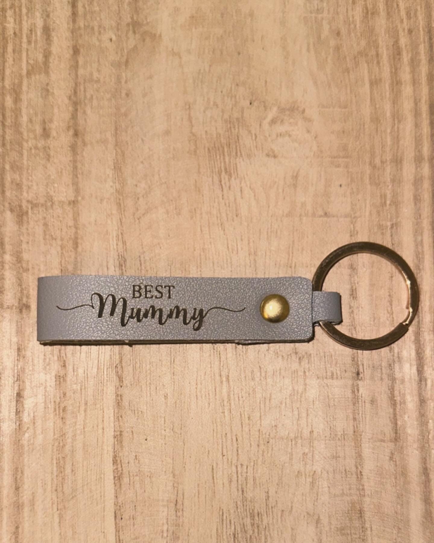 Personalised leather keyring