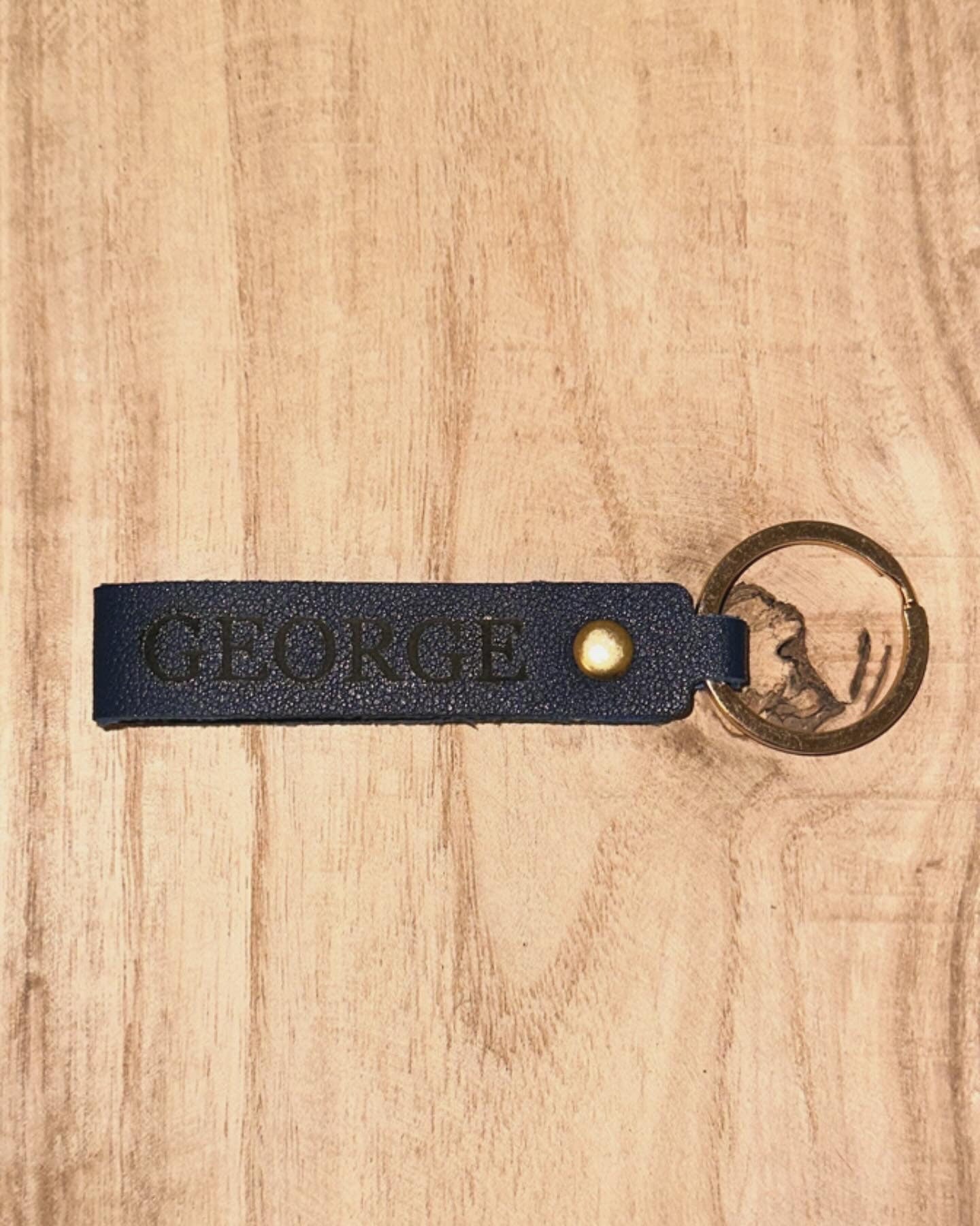 Personalised leather keyring